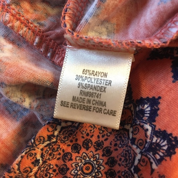 Self Esteem Sleeveless Boho Peplum Tank Top Juniors 1X Flowy Tiered - Picture 5 of 9